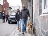 Álvaro Villar durante la caminata para votar, desde su domicilio hasta el colegio Alemán. || Pablo Vignali / adhocFOTOS