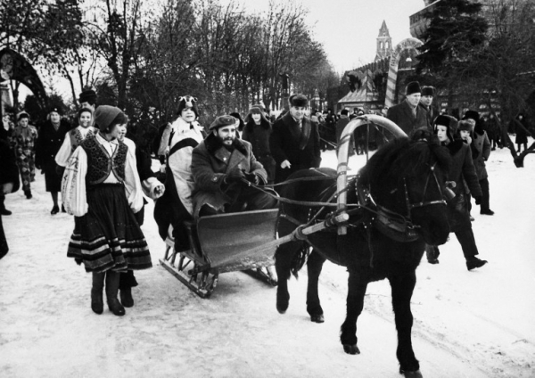 Con el líder soviético Nikita Khrushchev || AFP