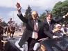 Batlle y su vicepresidente, Luis Hierro López, el 1 de marzo de 2000 || DANIEL STAPFF / AFP