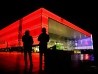 Prueba de luces exteriores del Antel Arena. || Javier Calvelo