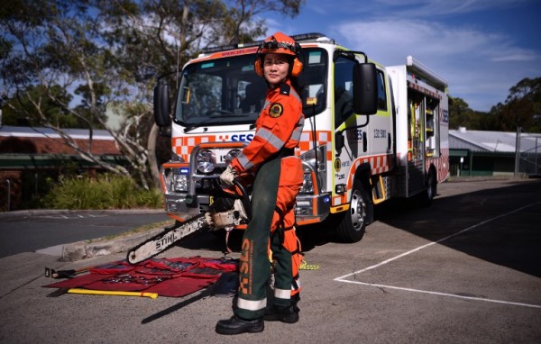 AUSTRALIA - Michelle Whye, voluntaria en servicios de emergencia || AFP