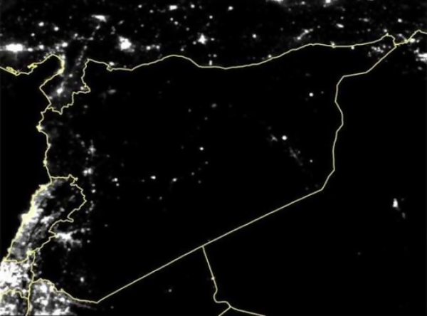 Siria en la actualidad con 83% menos de luminarias. || Siria en la actualidad con 83% menos de luminarias. || Xi Li/Universidad de Wuhan