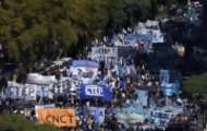 Portal 180 - Masiva manifestación de sindicatos contra Macri​