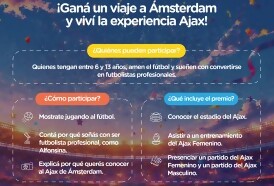 Portal 180 - Tienda Inglesa lanza un concurso que llevará a un participante de entre 6 y 13 años a vivir la experiencia Ajax
