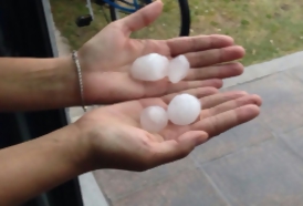 Portal 180 - Tarde de lluvia y granizo en Montevideo
