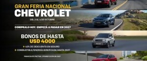 Portal 180 - La “Gran Feria Nacional Chevrolet” llega con tres días de beneficios únicos