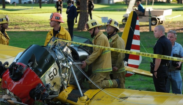 Harrison Ford  está “magullado pero bien” tras estrellarse con una avioneta