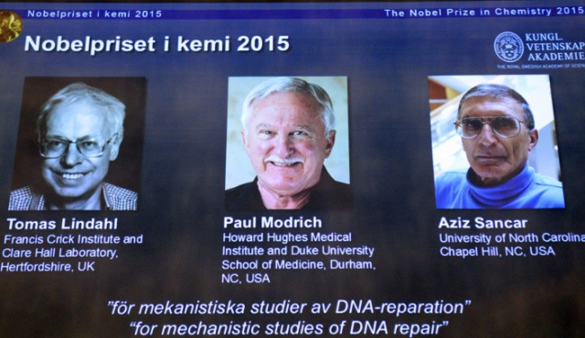 Nobel de Química a científicos por reparación del ADN