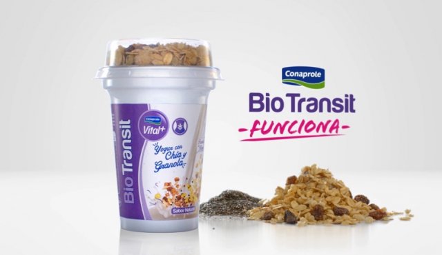 Conaprole presentó su nuevo yogur Bio Transit con chía y granola