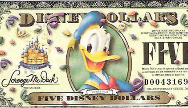 Disney deja de emitir su propio dólar