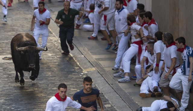 Cinco heridos en el primer encierro de San Fermín