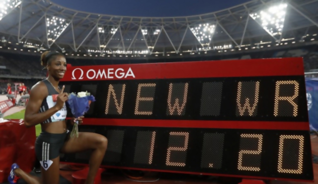 Kendra Harrison rompió el récord mundial en 100m vallas en Londres