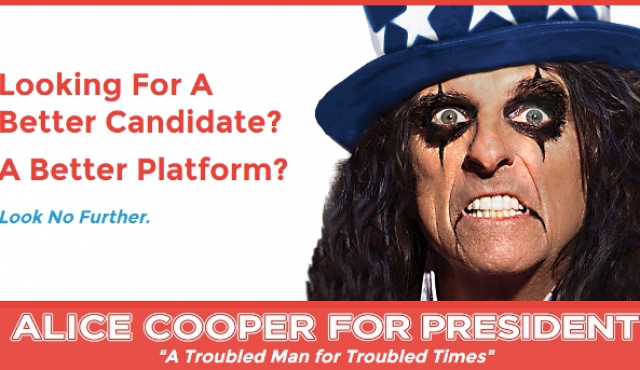 El rockero Alice Cooper se candidatea a la Casa Blanca