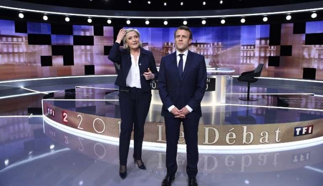 Choque frontal entre Macron y Le Pen en el debate final en Francia