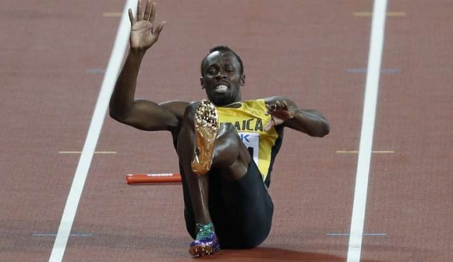 Bolt cayó pero sus rivales se rinden ante él