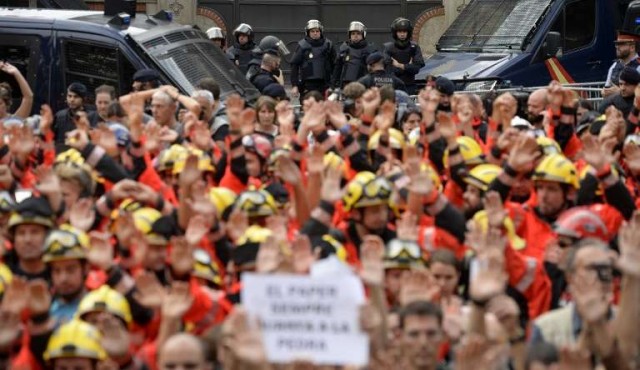 Calatuña en la calle contra la violencia policial
