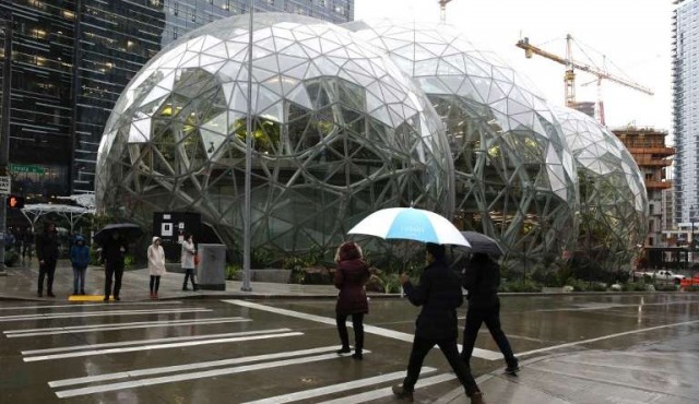 Amazon inauguró “bioesferas” para que sus empleados trabajen mejor