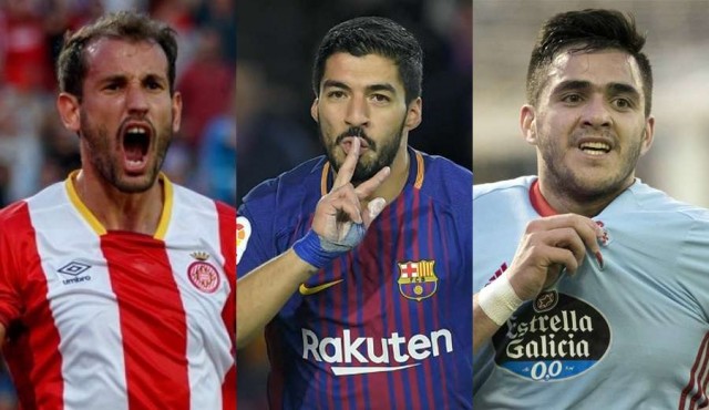 Tres uruguayos entre los cinco máximos goleadores de la Liga de España