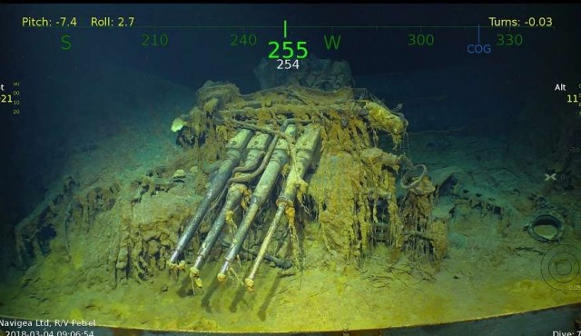 Hallan restos del USS Lexington, hundido durante la Segunda Guerra Mundial 