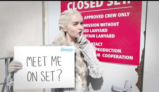 Emilia Clarke sortea un paseo por el “top secret set” de Game of Thrones