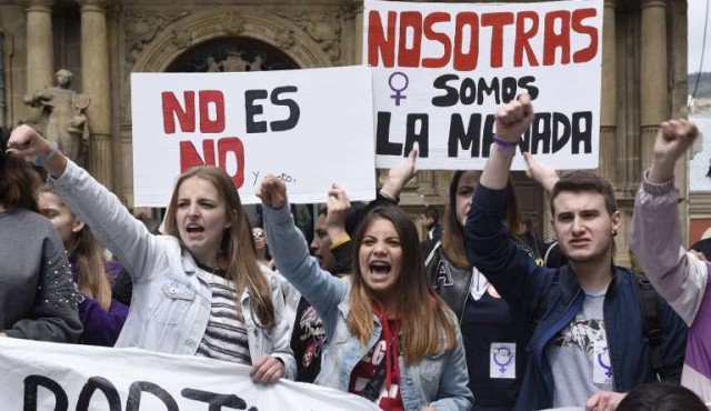 Movilización en España contra la liberación de “La Manada”