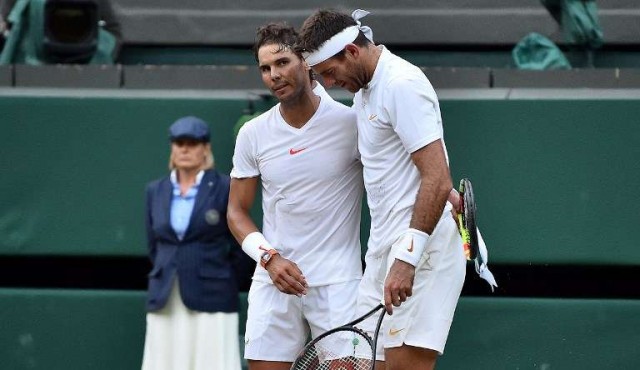 Nadal venció a Del Potro y disputará la semifinal de Wimbledon con Djokovic