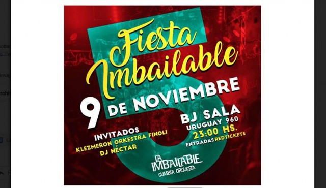 La Imbailable Cumbia Orquesta presenta la Fiesta Imbailable del año