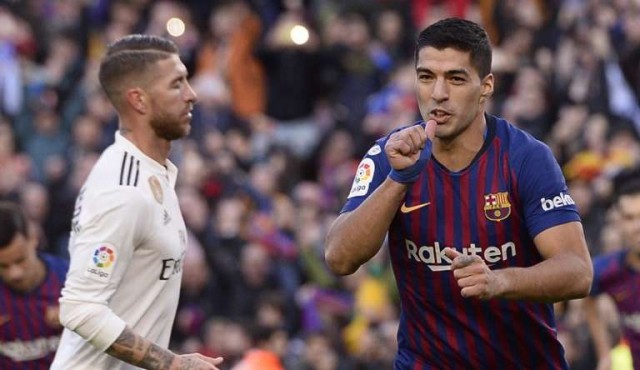Tres de Suárez en goleada histórica del Barcelona ante Real Madrid