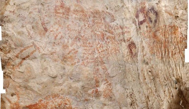 La pintura figurativa más antigua conocida hasta ahora se halla en Asia​