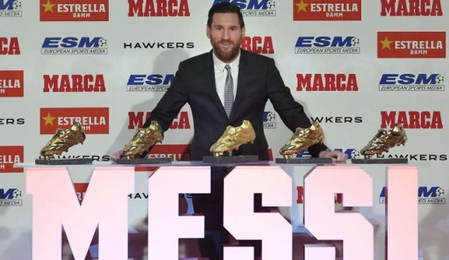 Messi recibe su quinta Bota de Oro, el único jugador en conseguirlo​