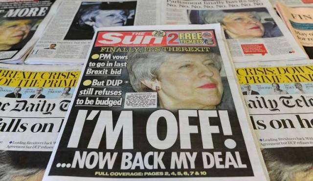 May pone su cargo sobre la mesa para salvar el acuerdo de Brexit