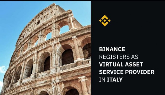 Binance obtiene aprobación regulatoria en Italia