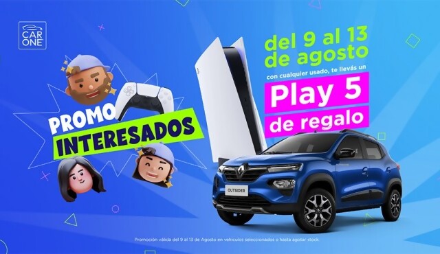 Car One regala un Play Station 5 por el Día del Niño con la compra de un auto usado