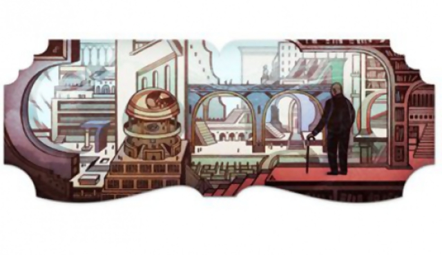 Doodle en homenaje a Borges
