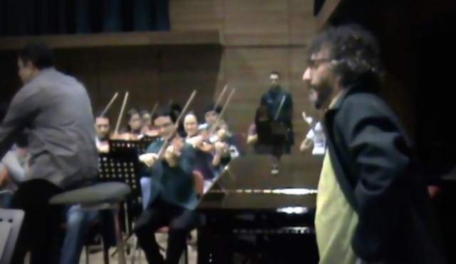 Fito Páez ensayó con la Orquesta Juvenil del SODRE