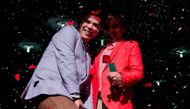 Emoción y lluvia de arroz en boda de Sergio y Rodrigo
