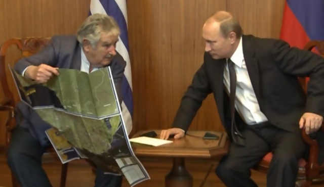 Mujica le presentó Uruguay a Putin