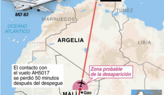Desaparece un avión de Air Algérie