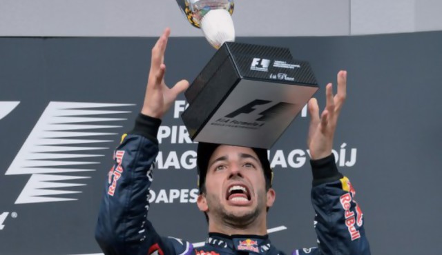 Ricciardo superó a Alonso y ganó el GP de Hungría