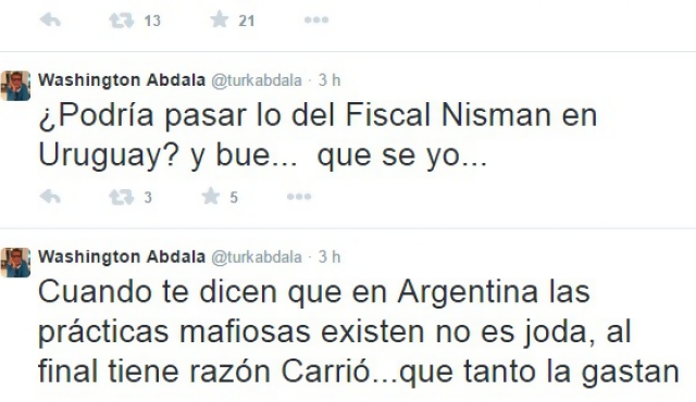 Reacciones en Uruguay del caso Nisman