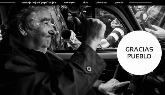 Mujica abrió su página web personal