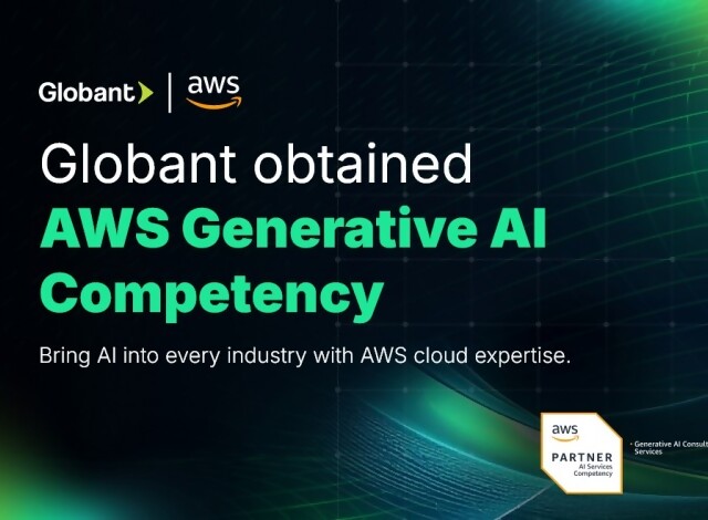 Portal 180 - Globant Obtiene La Competencia de IA Generativa de AWS Impulsando Soluciones de IA Con Retorno de Inversión a Nivel Empresarial 